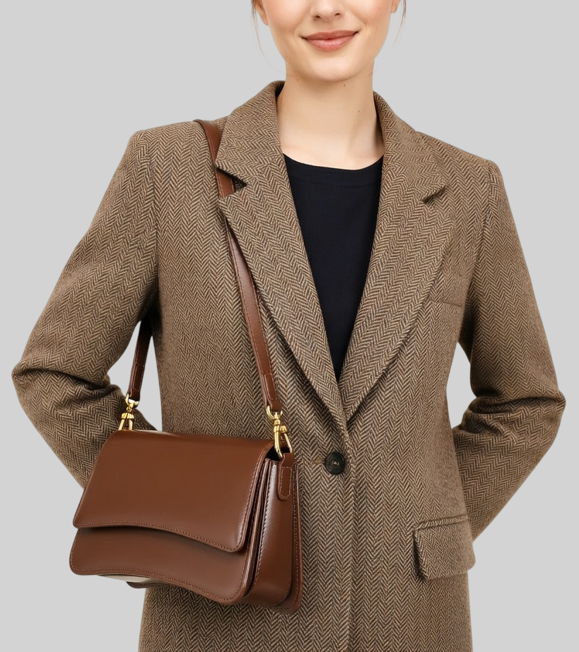 Elegante Damen Umhängetasche aus echtem Leder – Hochwertige Schulter- & Crossbody Tasche