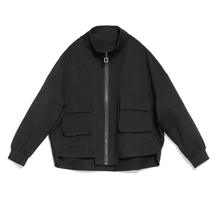 Elegante Damen Stehkragen Jacke – Lässige Übergangsjacke