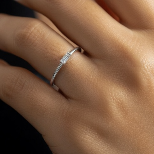 925 Sterling Silber Ring mit Klarer Zirkonia – Vergoldet oder Platinbeschichtet | Klassisch & Elegant