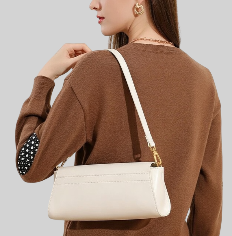 Damen Schultertasche aus Echtleder – Modern, Vielseitig & Stilvoll – Kompakte Handtasche