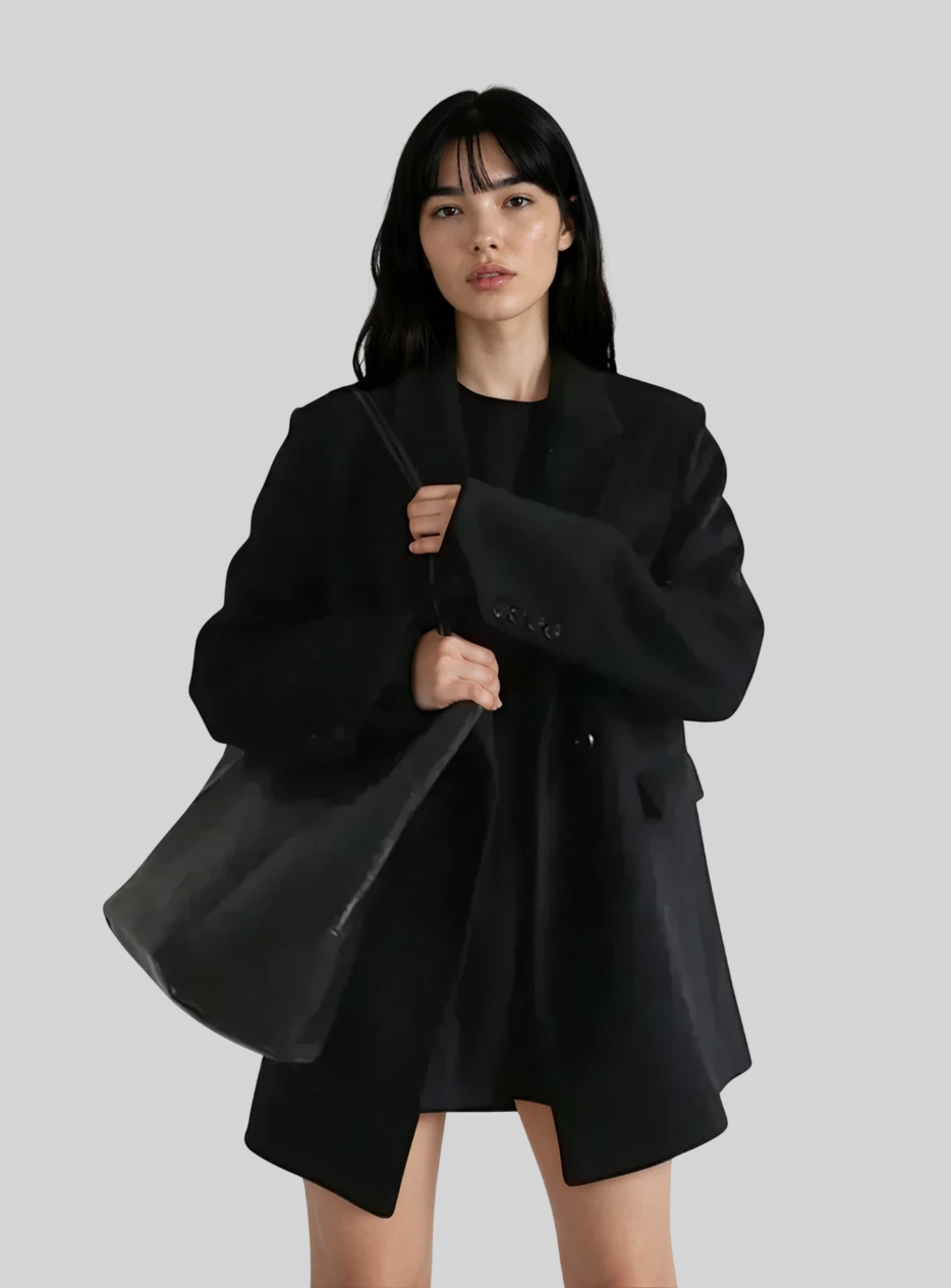 Eleganter Damenblazer aus Wollmix – Gefüttert für Herbst & Winter